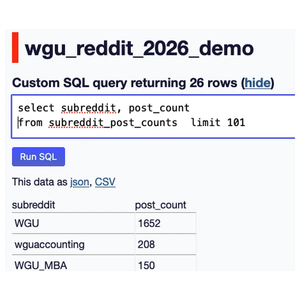 Datasette Lite SQL Explorer