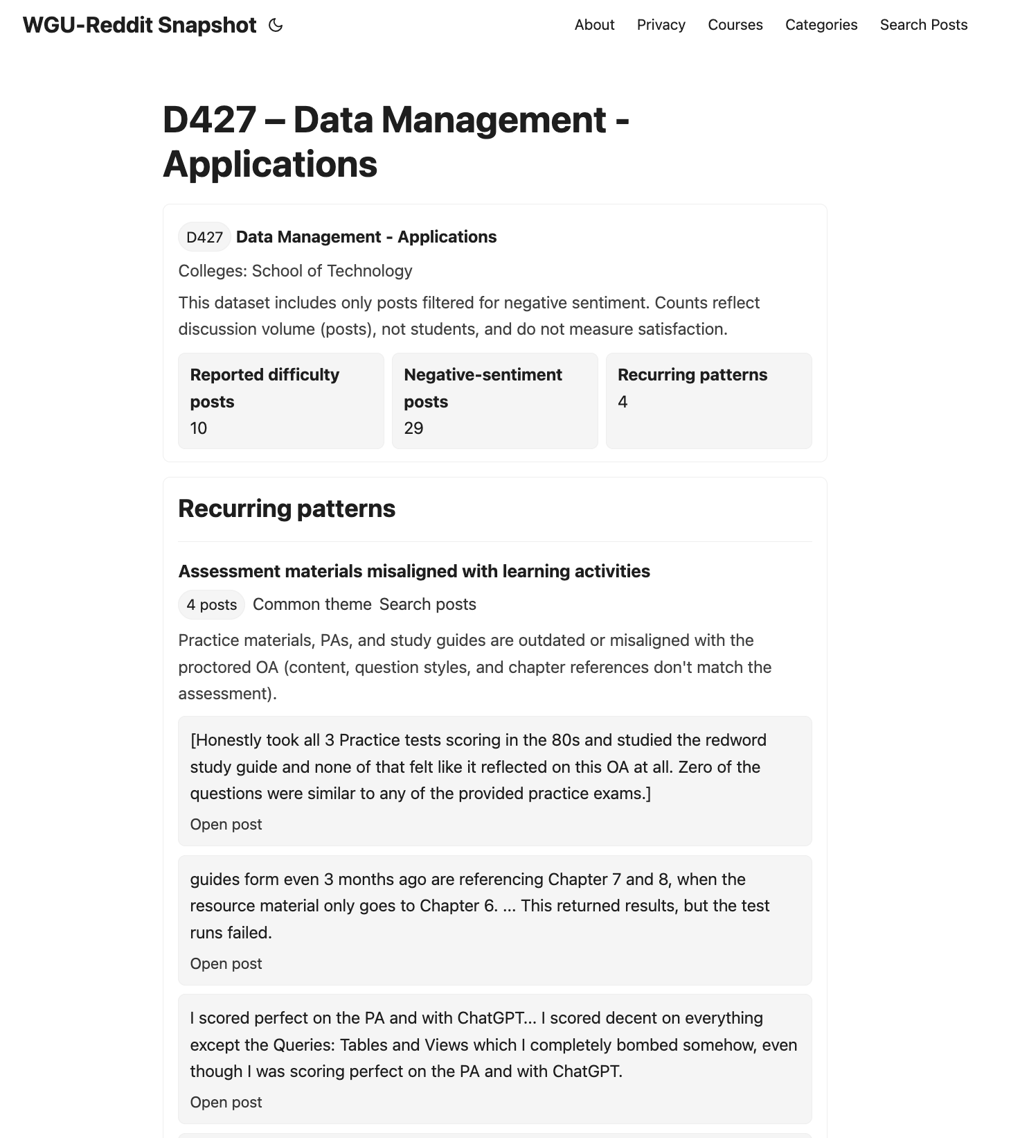 Course-Level Drill-Down