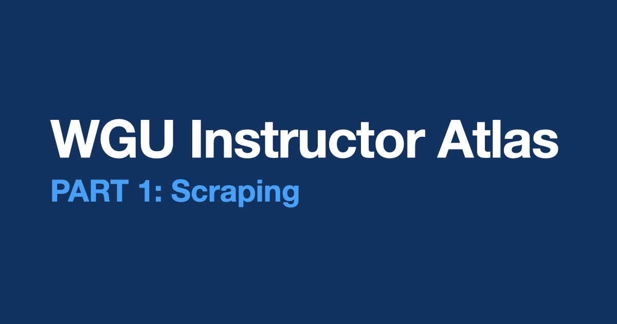 WGU Instructor Atlas Part 1 Cover